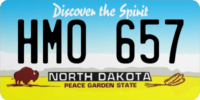 ND license plate HMO657