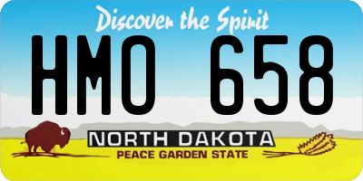 ND license plate HMO658