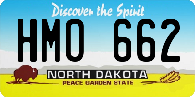 ND license plate HMO662