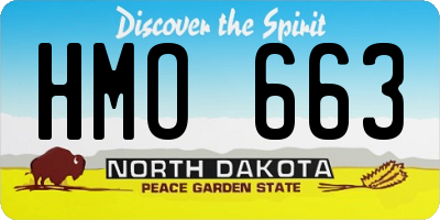 ND license plate HMO663