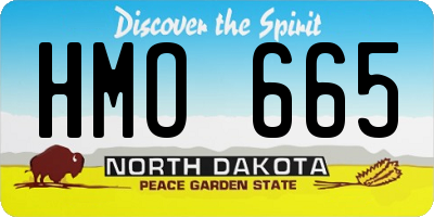 ND license plate HMO665