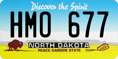 ND license plate HMO677