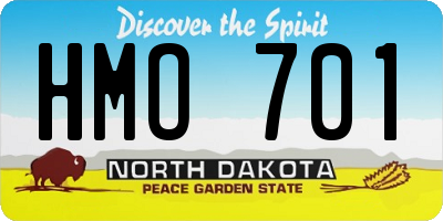 ND license plate HMO701
