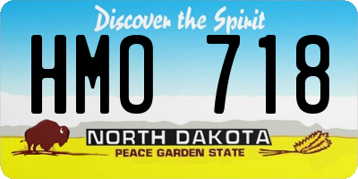 ND license plate HMO718