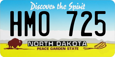 ND license plate HMO725