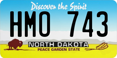 ND license plate HMO743