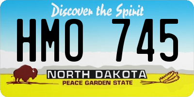 ND license plate HMO745