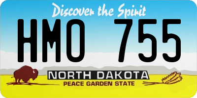 ND license plate HMO755