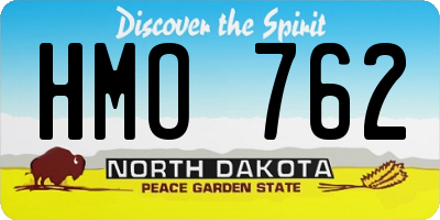 ND license plate HMO762