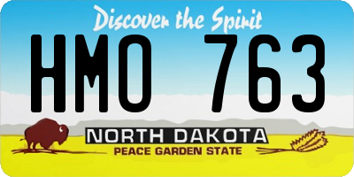 ND license plate HMO763