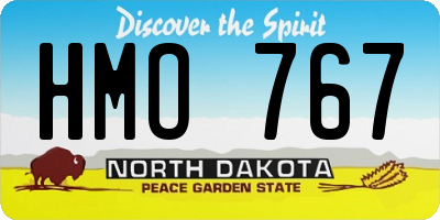 ND license plate HMO767