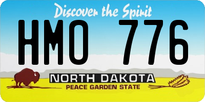 ND license plate HMO776