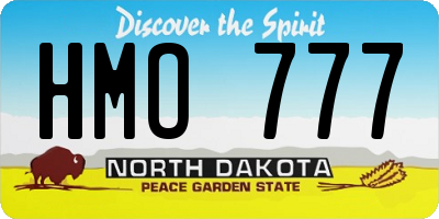 ND license plate HMO777