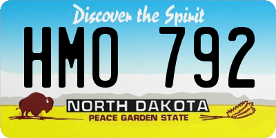 ND license plate HMO792