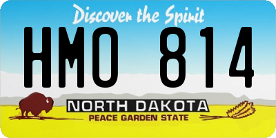 ND license plate HMO814