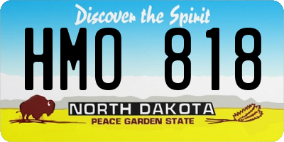 ND license plate HMO818