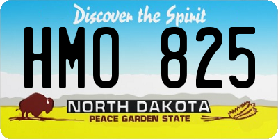 ND license plate HMO825