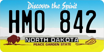 ND license plate HMO842