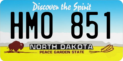 ND license plate HMO851