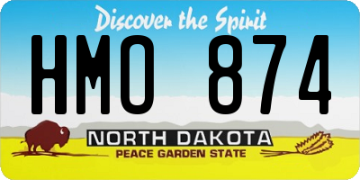 ND license plate HMO874