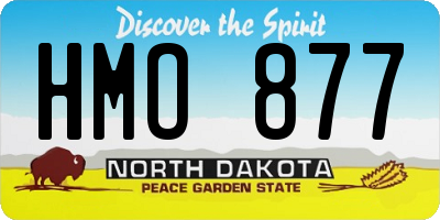 ND license plate HMO877