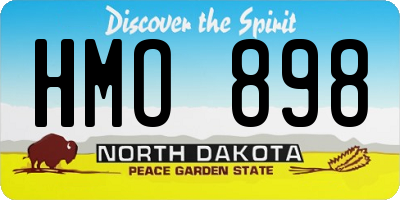 ND license plate HMO898