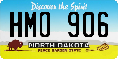 ND license plate HMO906