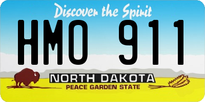 ND license plate HMO911