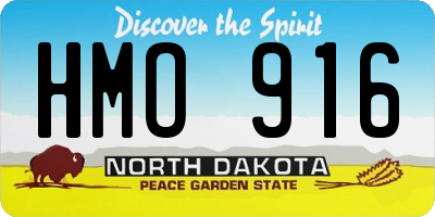 ND license plate HMO916