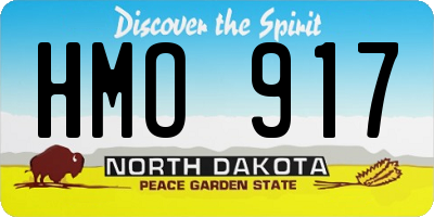 ND license plate HMO917