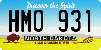 ND license plate HMO931