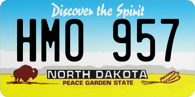 ND license plate HMO957
