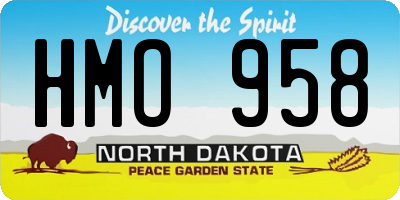 ND license plate HMO958