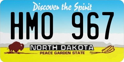 ND license plate HMO967