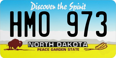 ND license plate HMO973