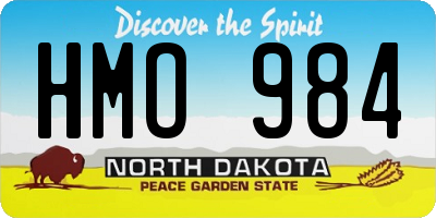 ND license plate HMO984
