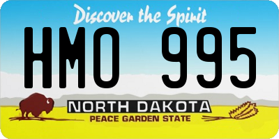 ND license plate HMO995