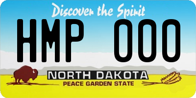 ND license plate HMP000