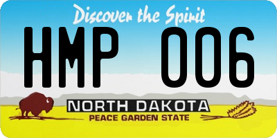 ND license plate HMP006