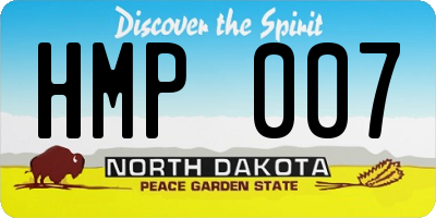 ND license plate HMP007