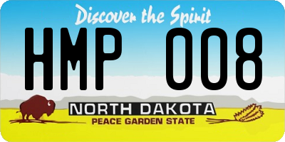 ND license plate HMP008