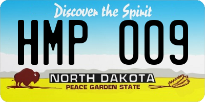 ND license plate HMP009