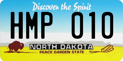 ND license plate HMP010