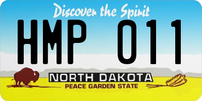 ND license plate HMP011
