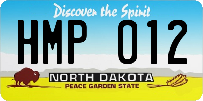 ND license plate HMP012