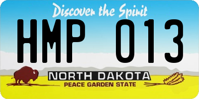 ND license plate HMP013