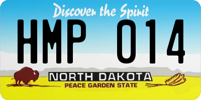 ND license plate HMP014