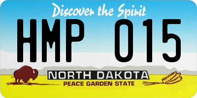 ND license plate HMP015