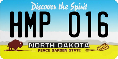 ND license plate HMP016