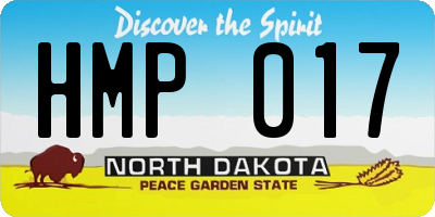 ND license plate HMP017